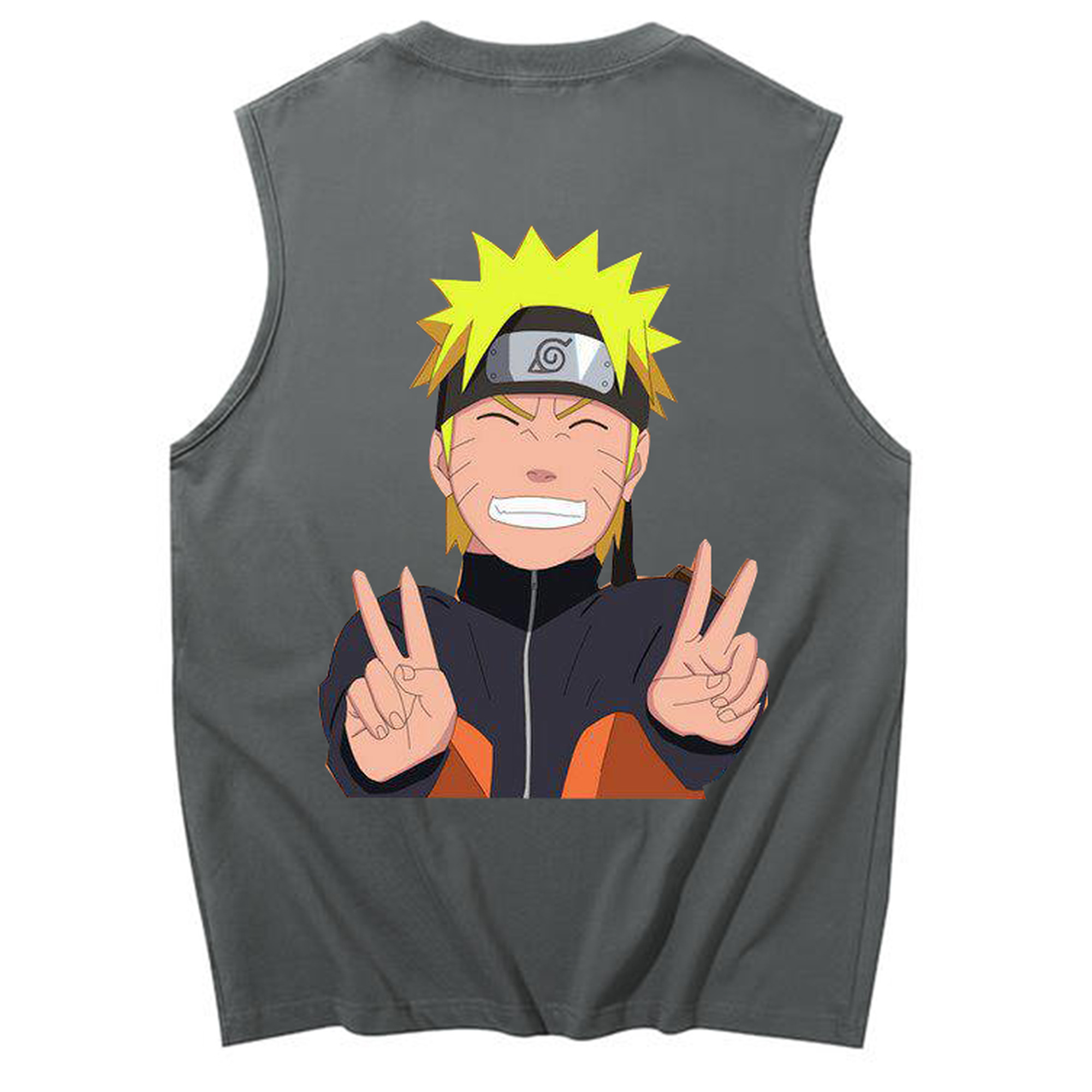（画像用） NARUTO -ナルト- うずまき ナルト Uzumaki Naruto コットン100％タンクトップ（背面プリント）